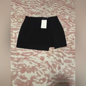 Zara Black Mini Skirt with Side Slit